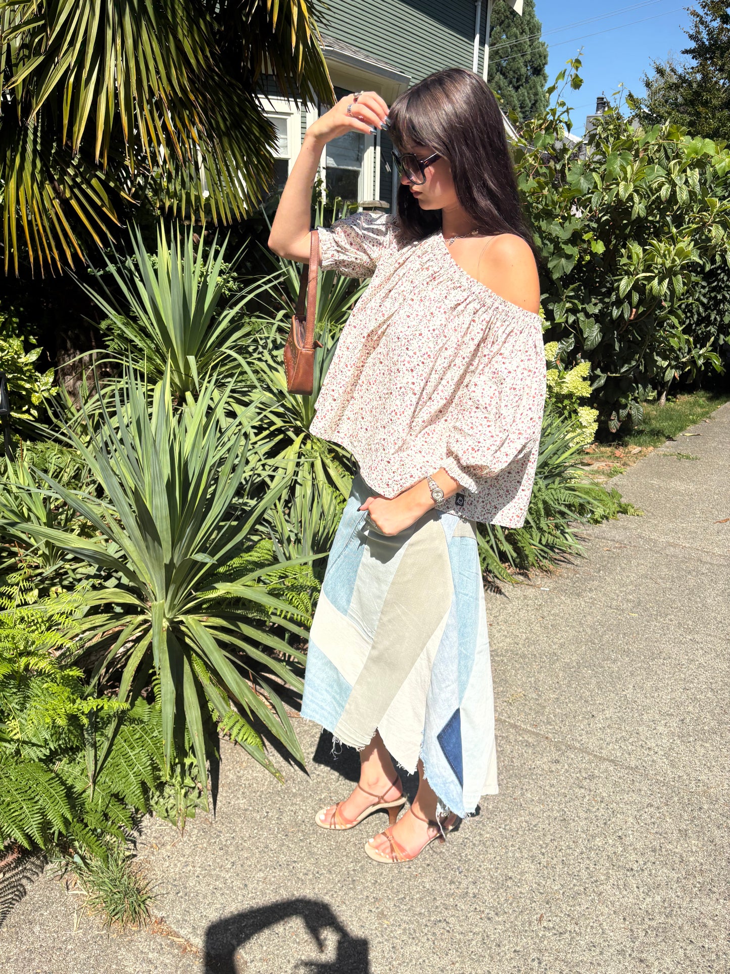 Patchwork Clouds Skirt