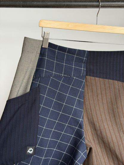 Baggy Pant – Wool Plaid Suiting in Navy, Grey & Brown