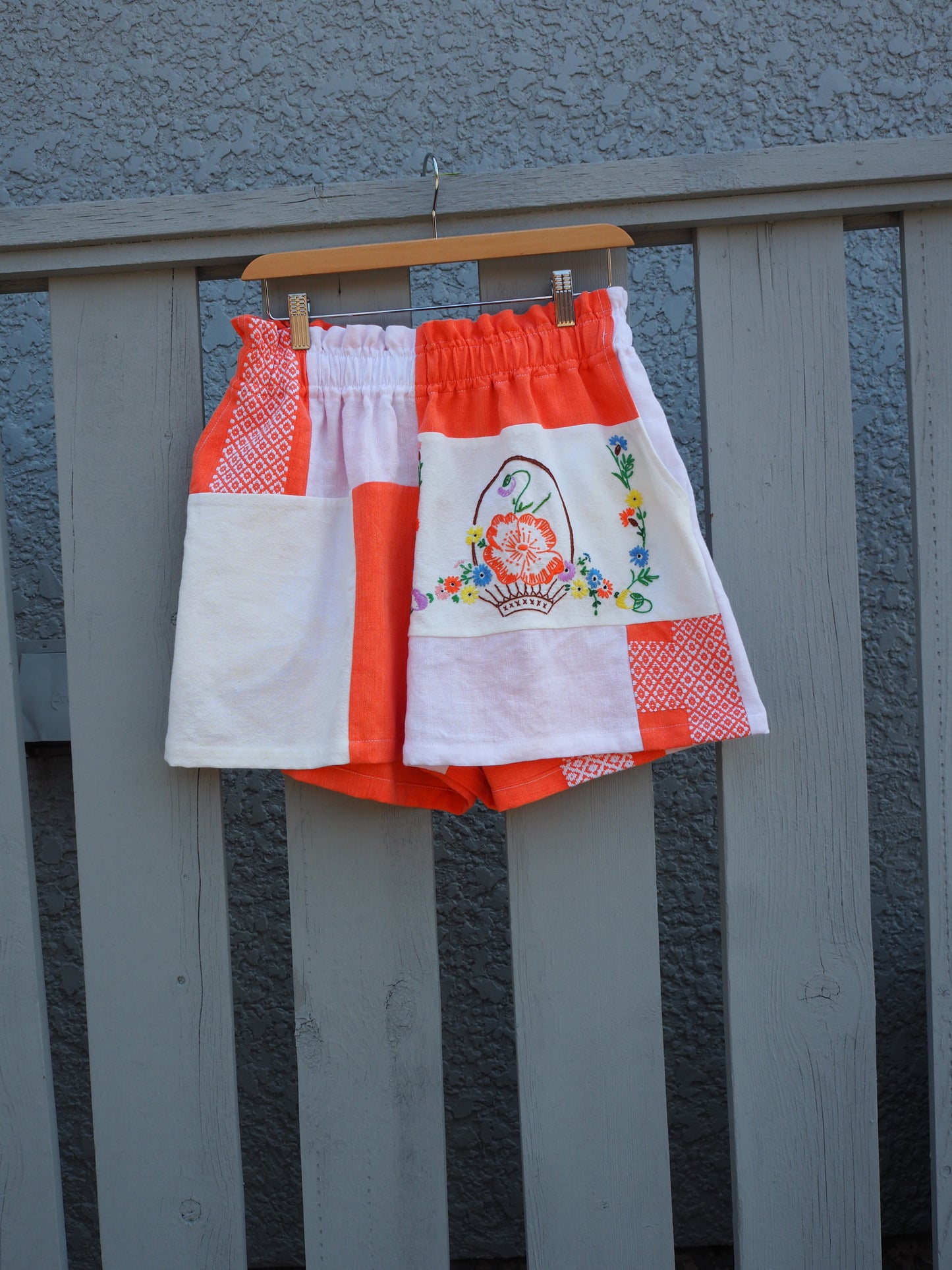 Peach Sorbet Patchwork Short