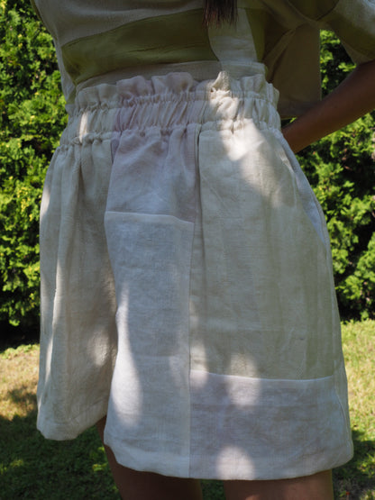 Linen Spring Patchwork Short