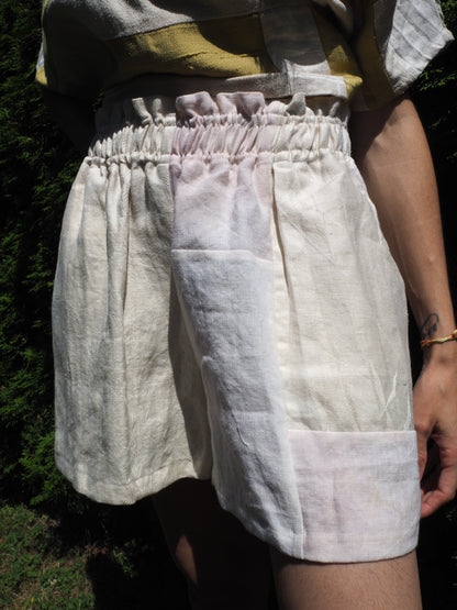 Linen Spring Patchwork Short