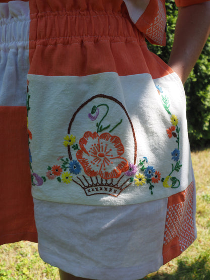 Peach Sorbet Patchwork Short