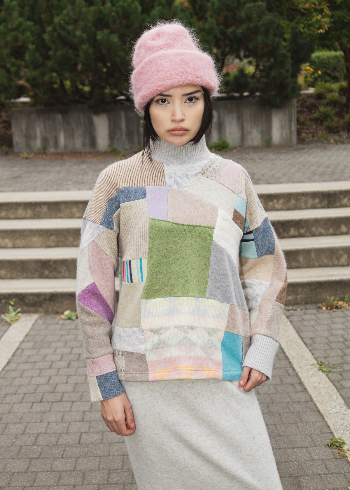 The Slack Sweater in Mixed Cream Scrapwork Wool