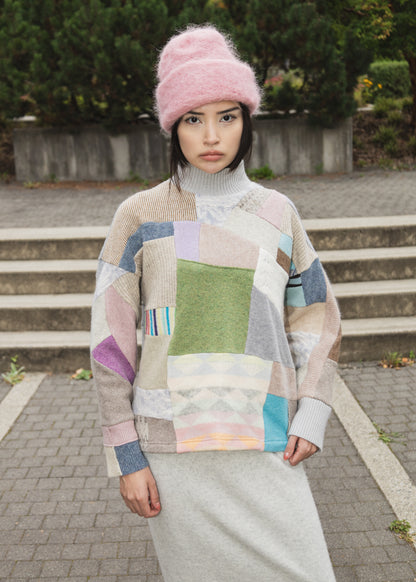 The Slack Sweater in Mixed Cream Scrapwork Wool