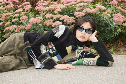 The Slack Sweater in Mixed Green Scrapwork Wool