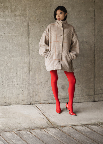 The Enclave Coat in Soft Tan Wool