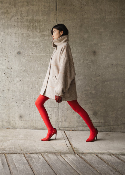The Enclave Coat in Soft Tan Wool