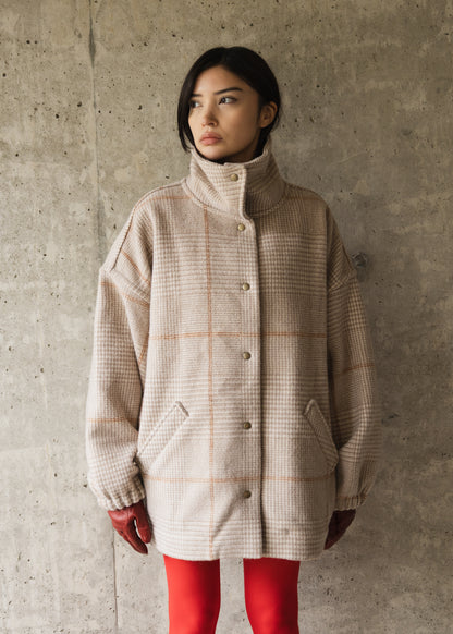 The Enclave Coat in Soft Tan Wool