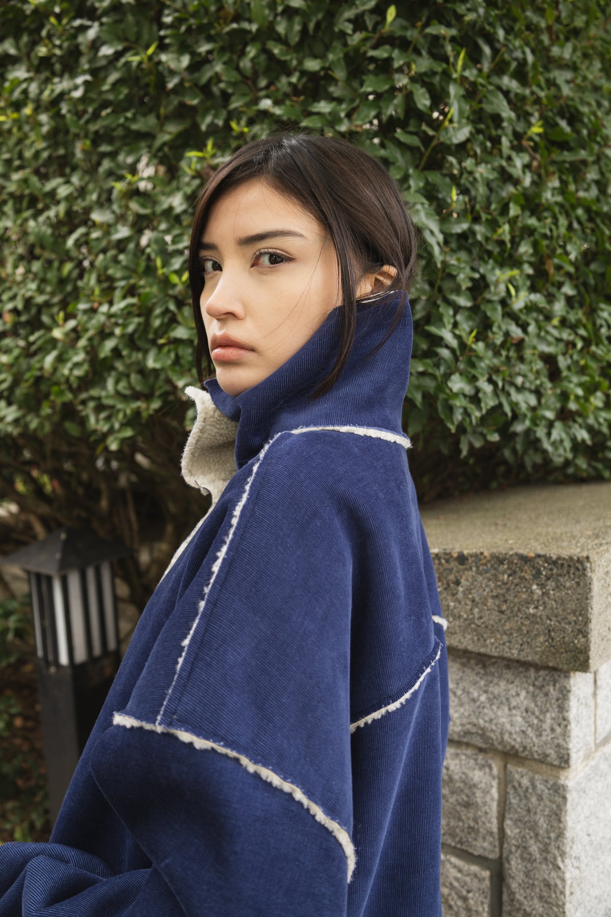 The Enclave Coat in Cobalt Blue Corduroy & Sherpa