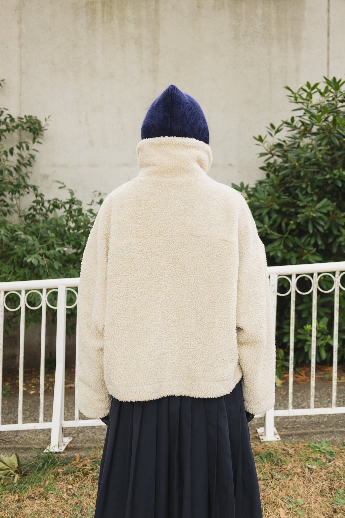 The Cropped Enclave Coat in Sherpa