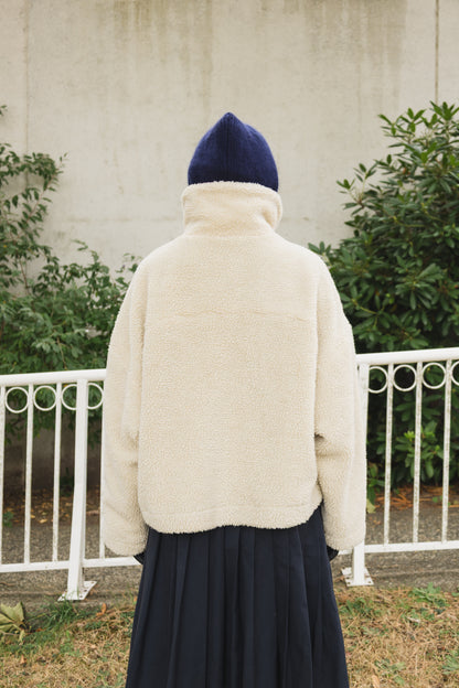 The Cropped Enclave Coat in Sherpa