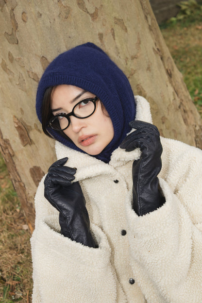 The Cropped Enclave Coat in Sherpa