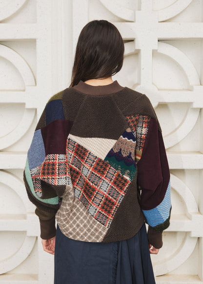 The Canopy Sweater in Scrapwork Mixed Wool Earthy Tones