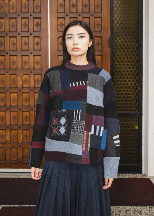 The Slack Sweater in Scrapwork Wool Nighttime Tones