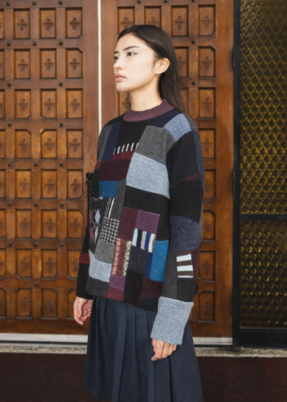 The Slack Sweater in Scrapwork Wool Nighttime Tones