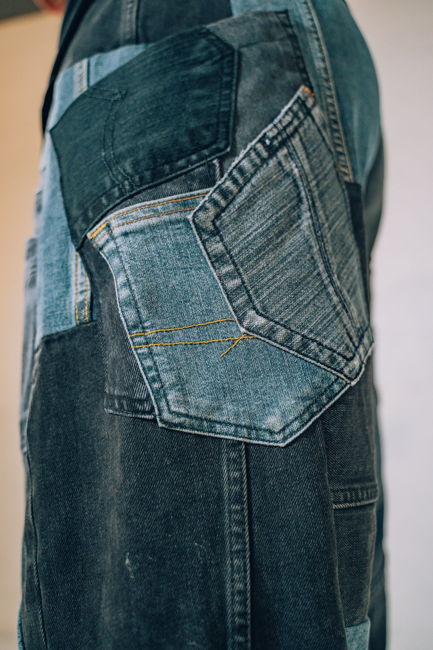 Close-up of a denim pocket