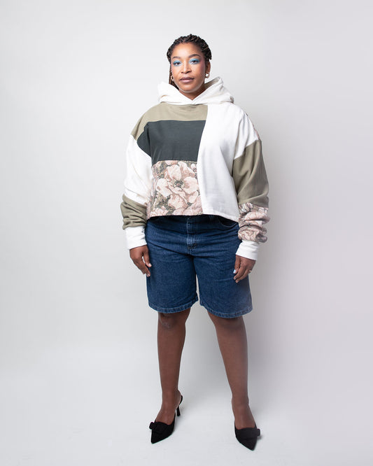 Tapestry Garden Cropped Hoodie
