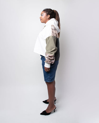 Tapestry Garden Cropped Hoodie