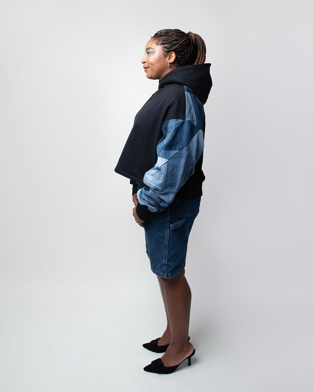 Shadows Cropped Hoodie