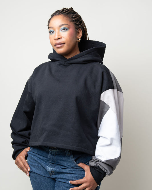 White Lights Cropped Hoodie