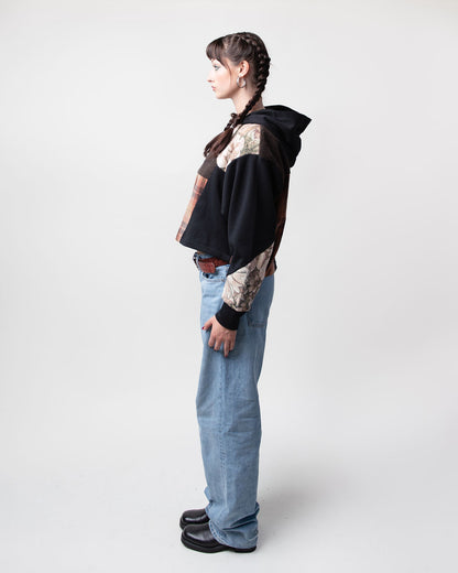 Wool Teddy Cropped Hoodie
