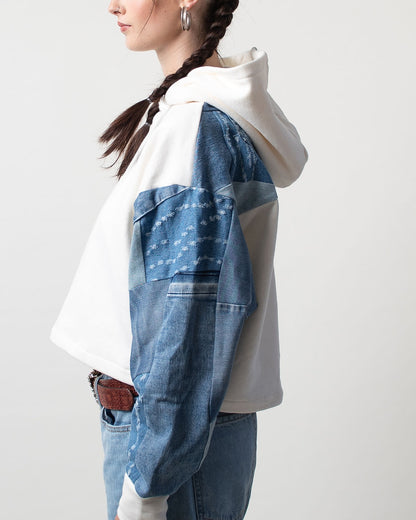 BB Blue Cropped Hoodie