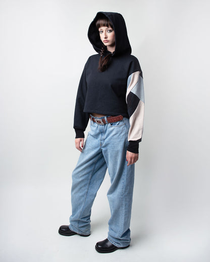 Soft Tones Cropped Hoodie