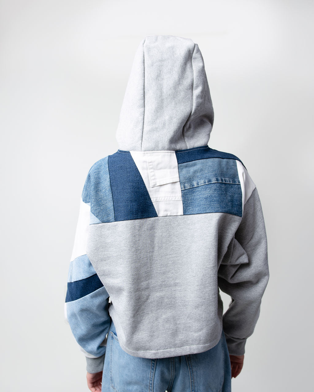 Cool Grey Cropped Hoodie