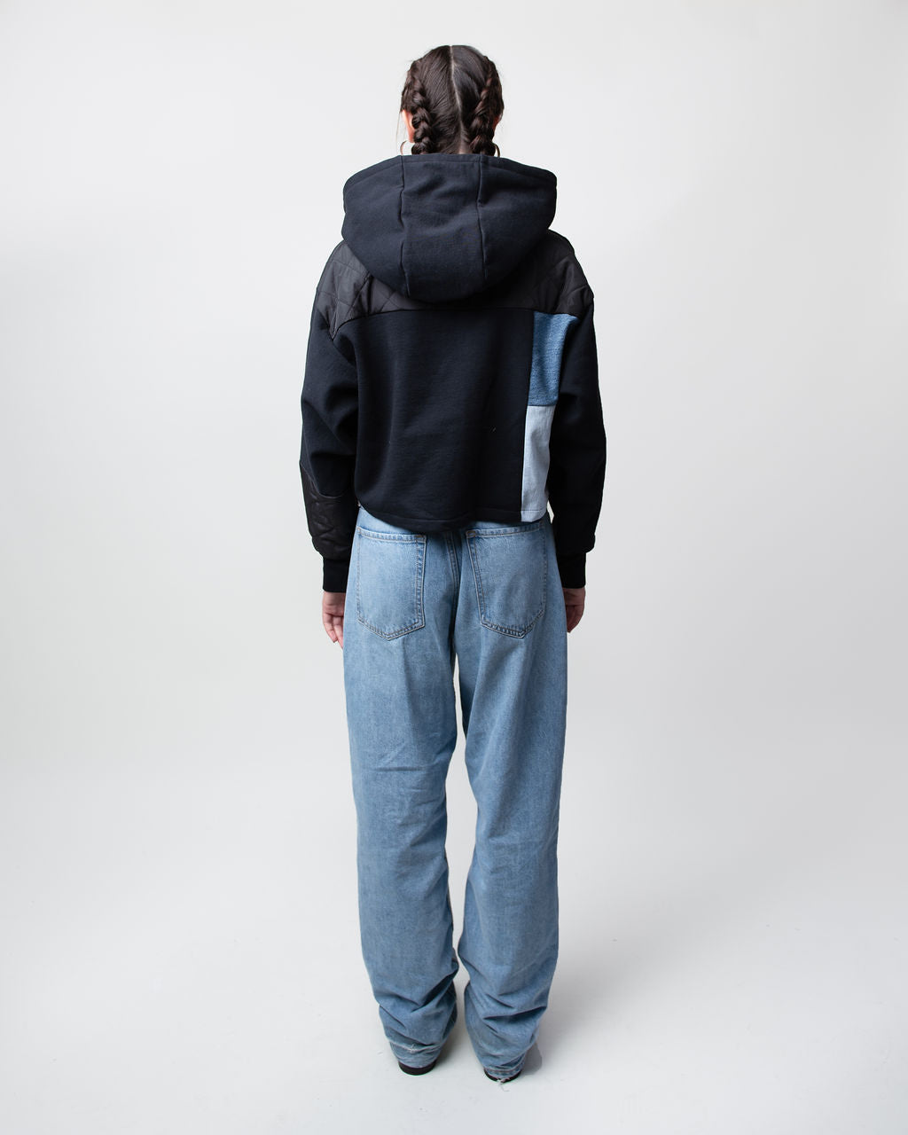 Quilted Cropped Hoodie