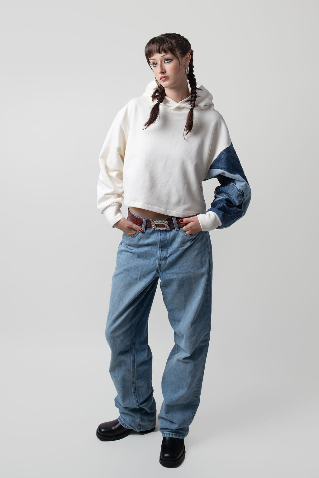 Bunny Cropped Hoodie