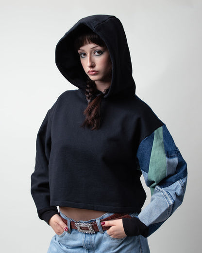 Seafoam Pop Cropped Hoodie