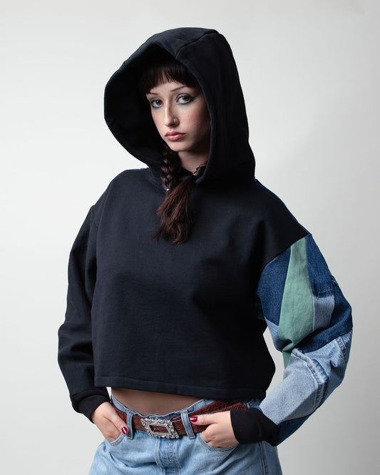 Seafoam Pop Cropped Hoodie