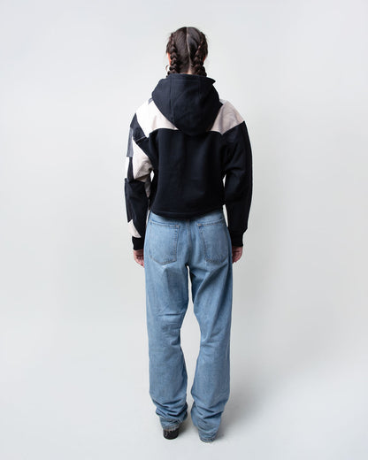Pinkie Grey Cropped Hoodie