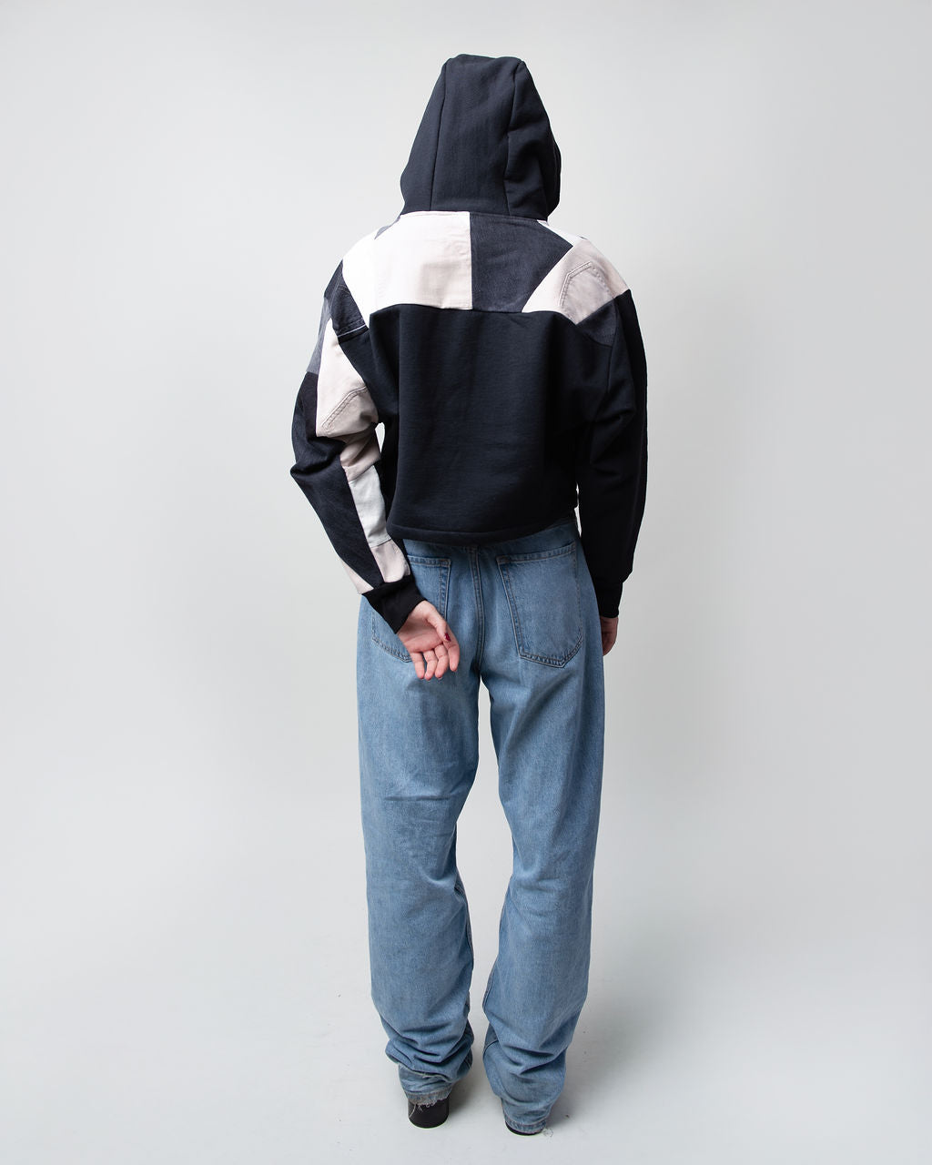 Pinkie Grey Cropped Hoodie
