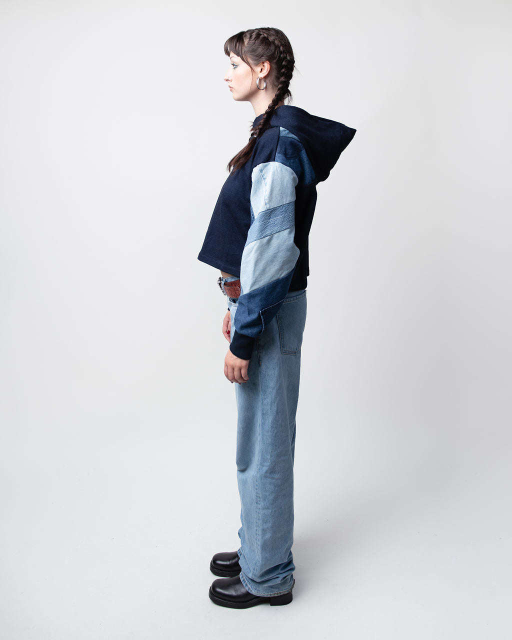 Blues Cropped Hoodie