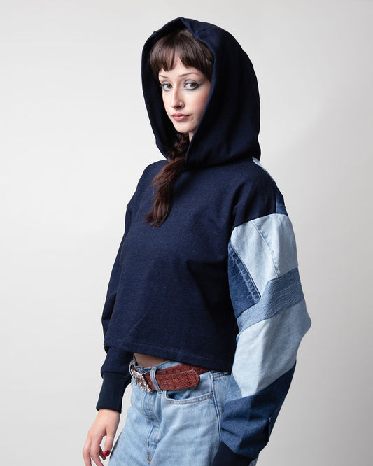Blues Cropped Hoodie
