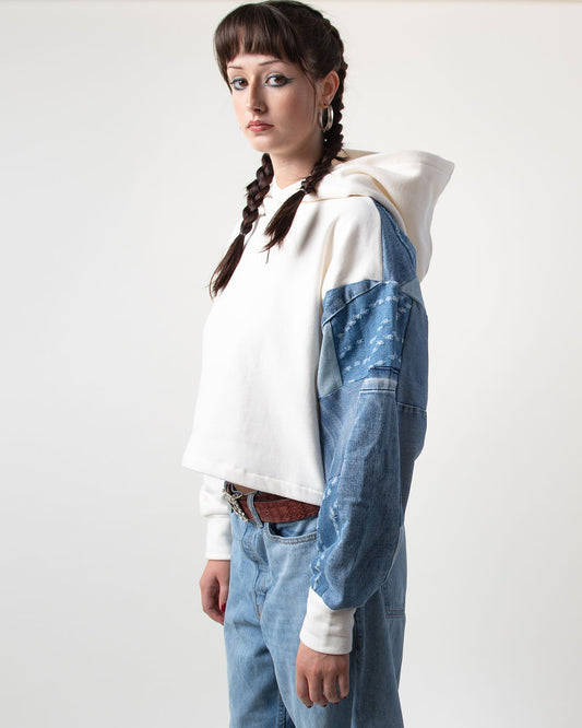BB Blue Cropped Hoodie