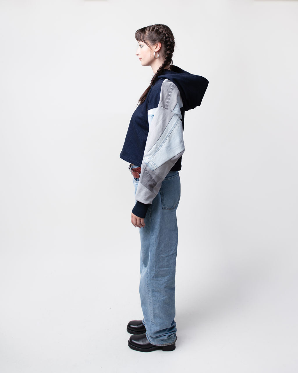 Ice Caps Cropped Hoodie