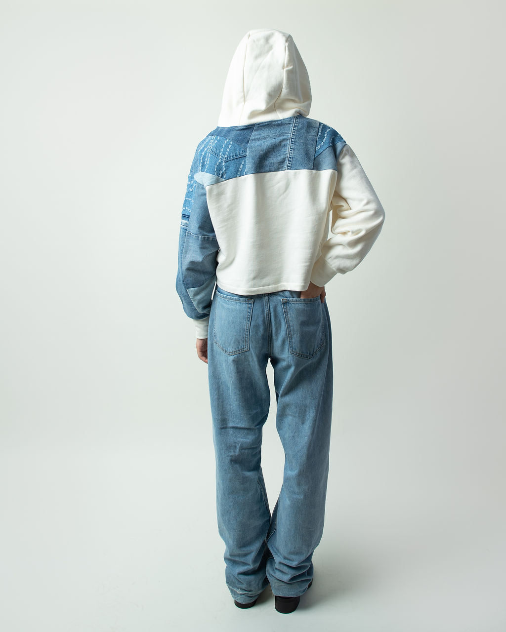 BB Blue Cropped Hoodie