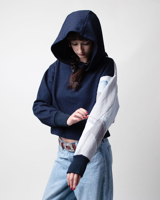 Ice Caps Cropped Hoodie