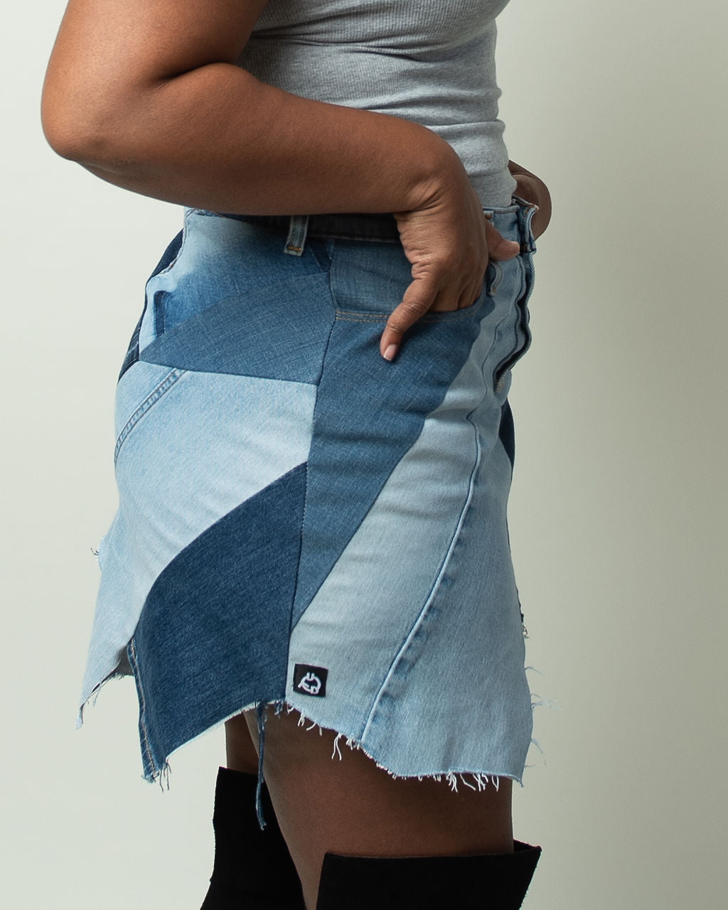Patchwork Mini Skirt
