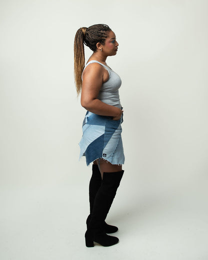 Patchwork Mini Skirt