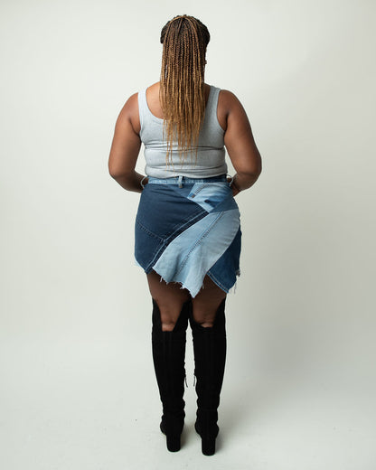 Patchwork Mini Skirt