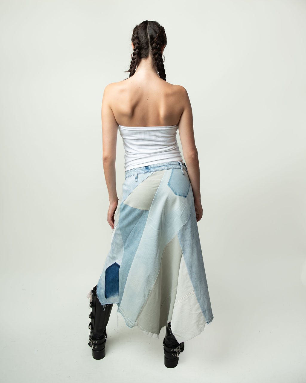 Patchwork Clouds Skirt