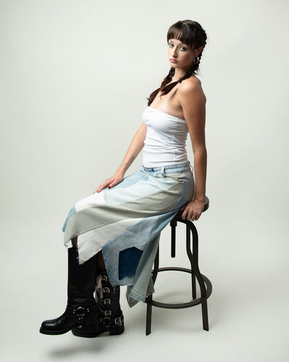 Patchwork Clouds Skirt