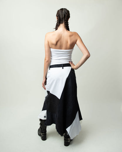 Patchwork Black & White Skirt