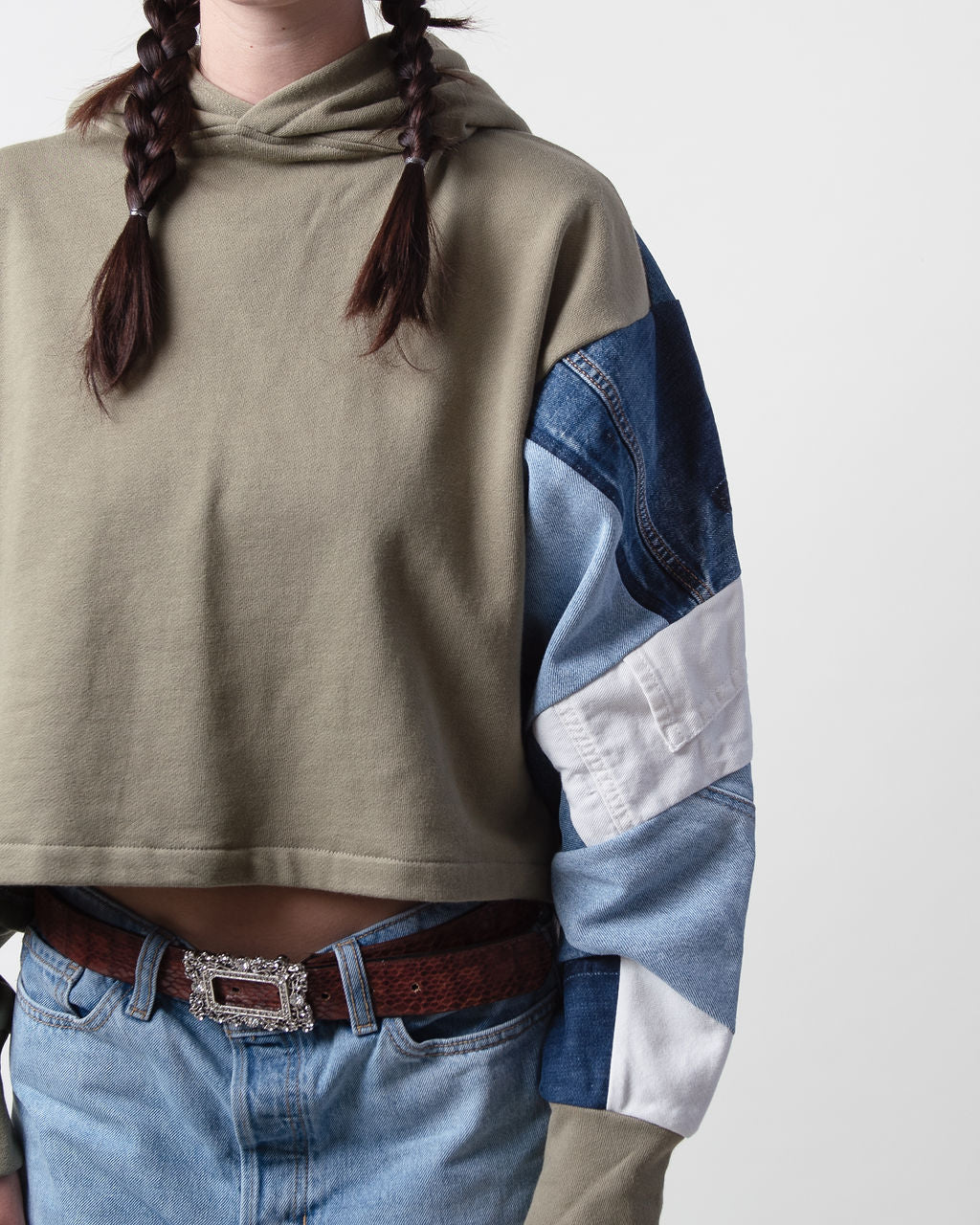 Glaciers Cropped Hoodie