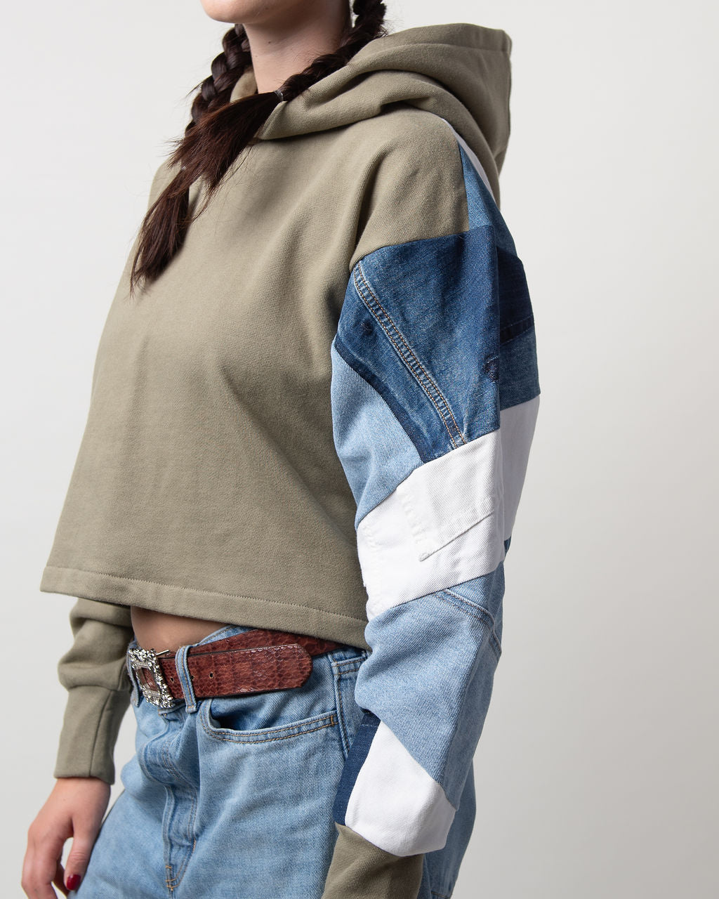 Glaciers Cropped Hoodie