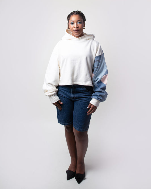 Pastel Pop Cropped Hoodie