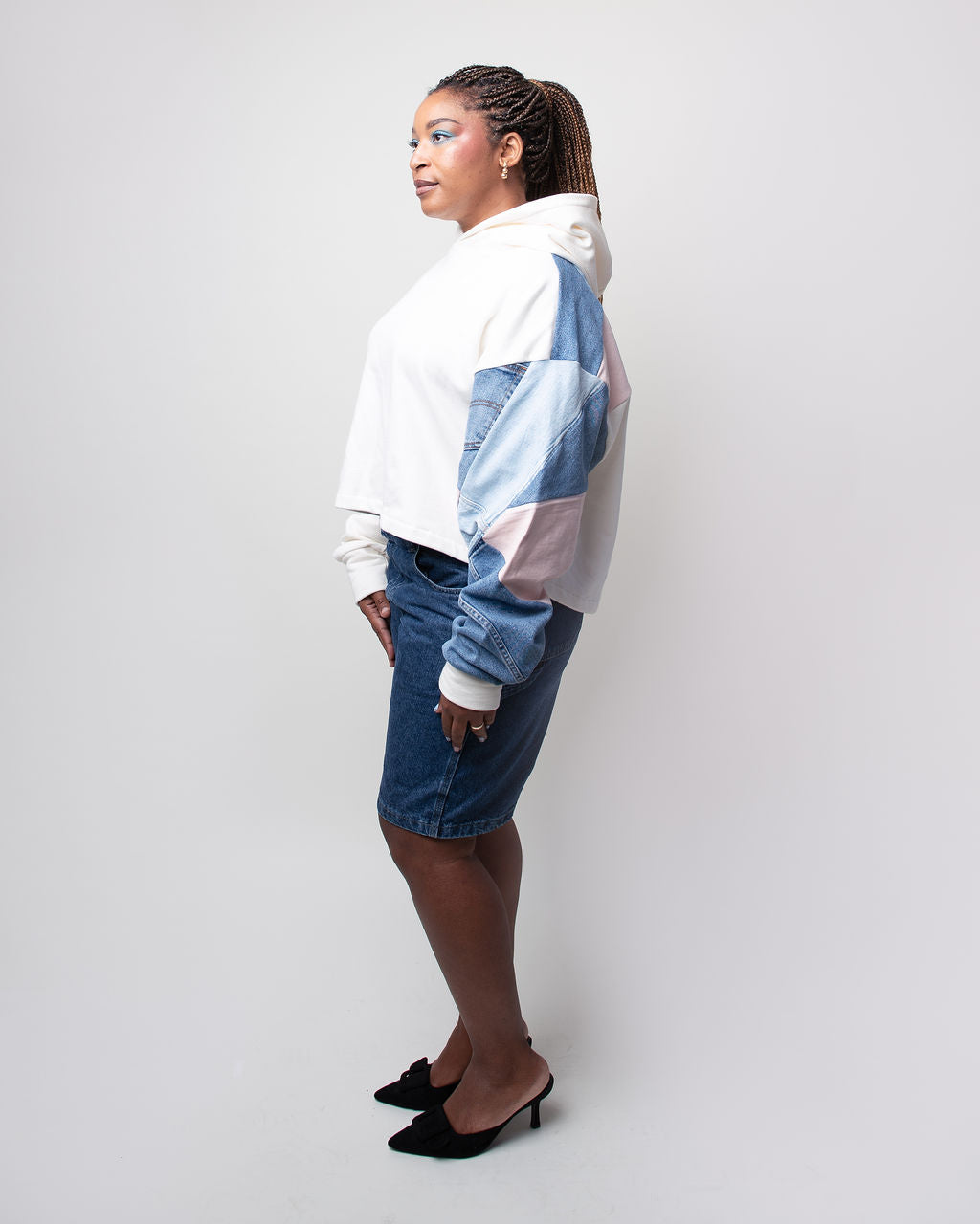 Pastel Pop Cropped Hoodie